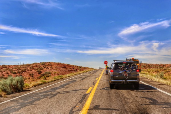 Route van Page naar Monument Valley