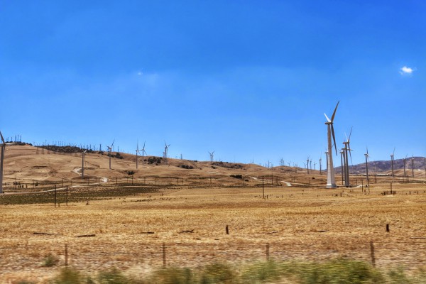 Windmolens onderweg naar Las Vegas