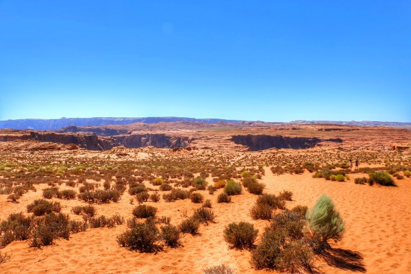 Wandelen naar Horseshoe Bend in Arizona