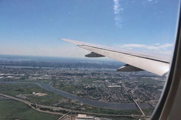Newark Airport - zicht op New York