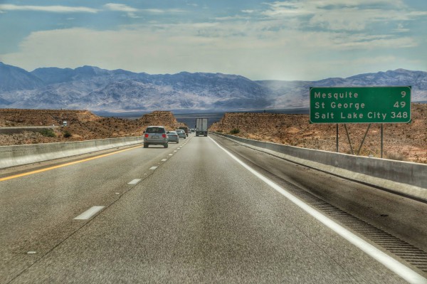 Route naar Zion National Park