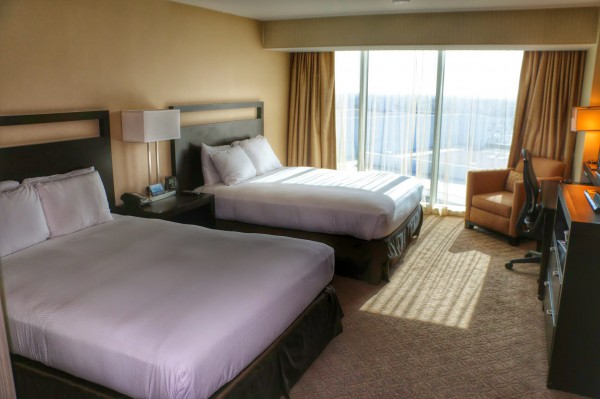 Hotelkamer Hilton Anaheim met zicht op Disneyland