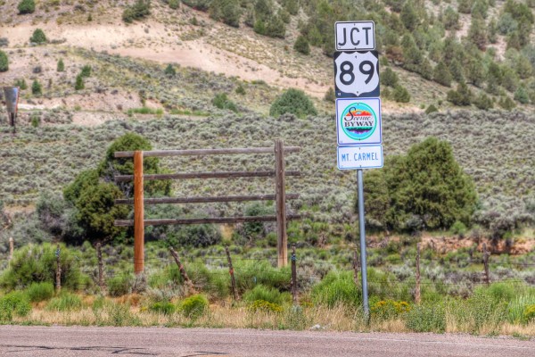 Route 89 naar Bryce Canyon National Park