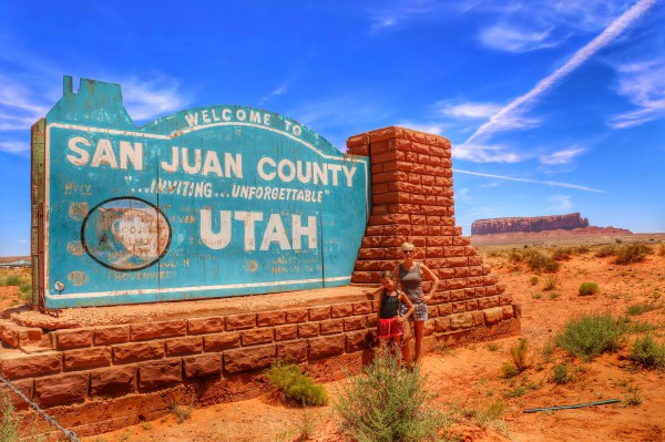 San Juan County Utah welcome sign