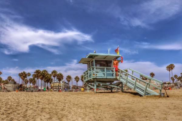 Venice Beach strand redder