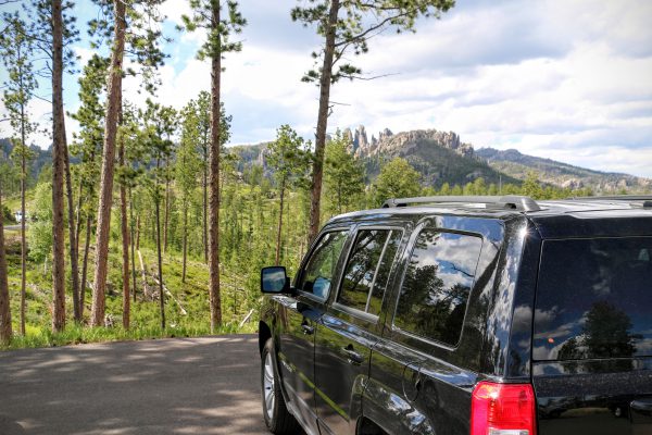 Route door Custer State Park